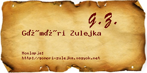 Gömöri Zulejka névjegykártya